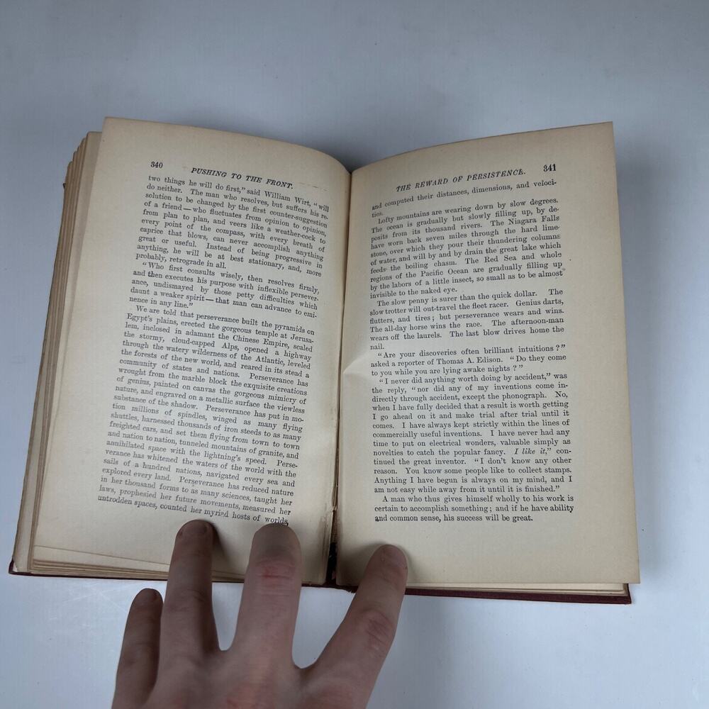 PUSHING TO THE FRONT OR, SUCCESS UNDER DIFFICULTIES by ORISON SWETT MARDEN 1897 - Picture 13 of 13